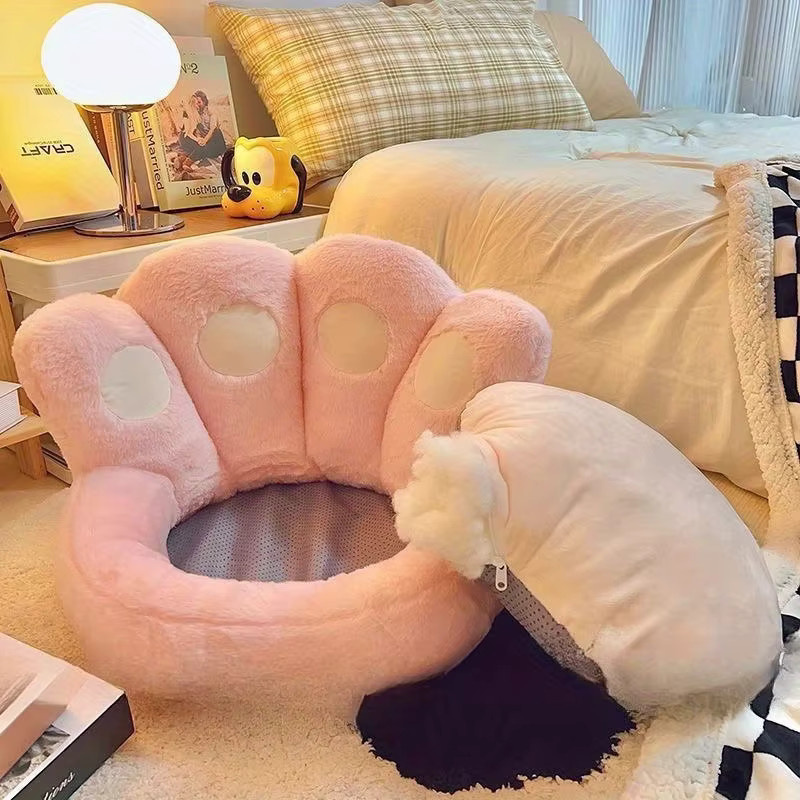 LIUSHADUOLA Bodenkissen rund als Tatami Futon Sitzkissen für Schlafzimmer und Haushalt in Pink oder Lila - Bild 1
