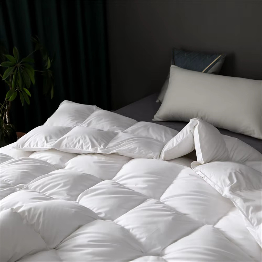 Liv-Esthete Luxuriöse Gänsedaunen-Bettdecke mit Baumwollschale, Weiß, B/T: 160 x 210 cm - Bild 2