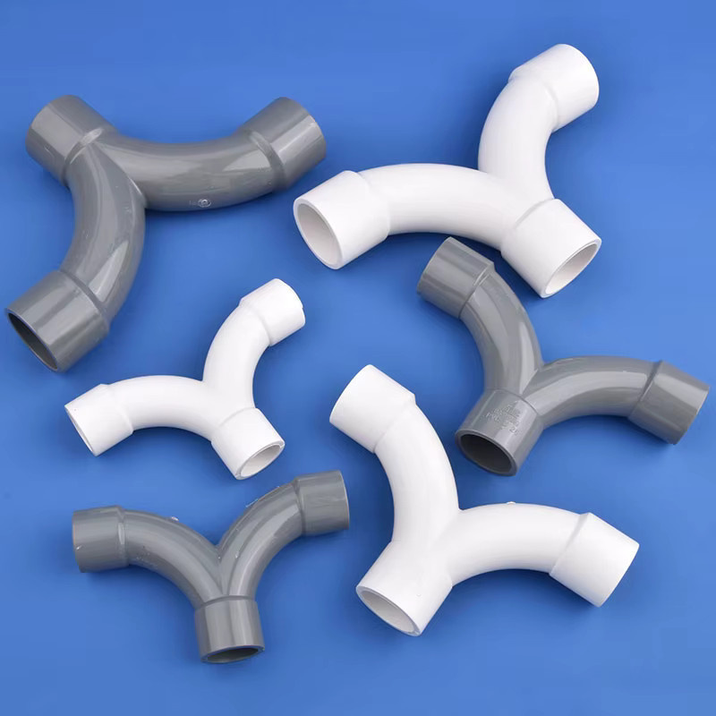 SgooHan PVC-Rohr Verbindungsstücke Set mit T-Stück, Bogen und Y-Splitter für die Gartenbewässerung in Grau und Weiß, Durchmesser: 20 mm, 25 mm, 32 mm - Bild 1