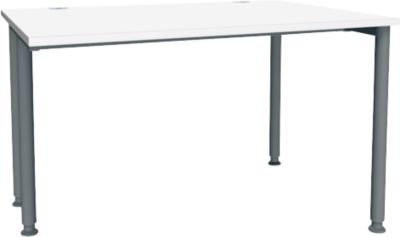 Schäfer Shop Genius Schreibtisch MODENA FLEX, einseitig verkürzt, weiß/anthrazit, Breite: 120 cm - Bild 1
