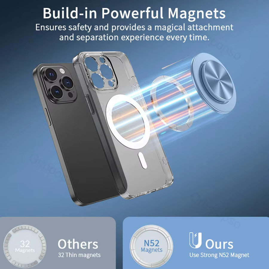 Grippopso Magnetischer Handy-GripTok aus Aluminium mit 52 Magneten als klappbarer Halter und Finger-Erweiterungsständer für dein iPhone - Bild 3