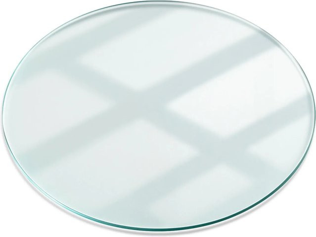 Tulup Glastischplatte Rund Transparent Durchmesser: 50 cm - Bild 1