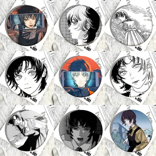 Mesuca Brosche, Manga-Abzeichen, Emaille-Pin, rund - Bild 1