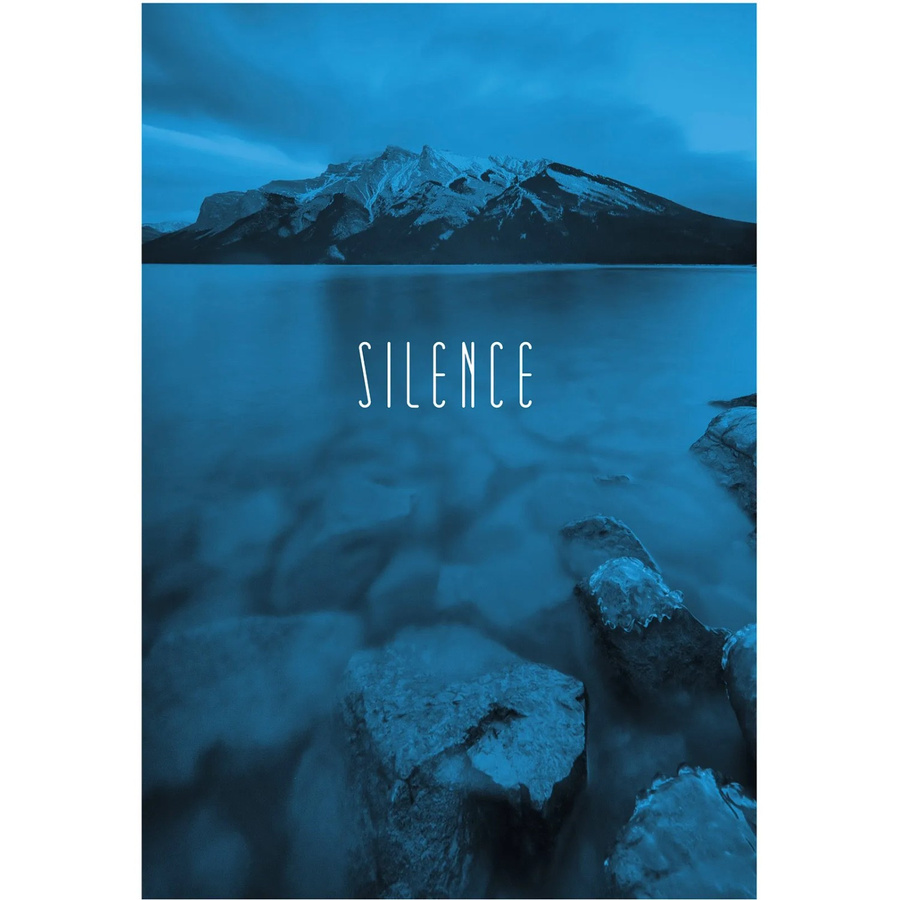 Komar Wandbild Word Lake Blue in Blau, Poster auf Fotopapier, Breite: 50 cm, Höhe: 70 cm - Bild 2