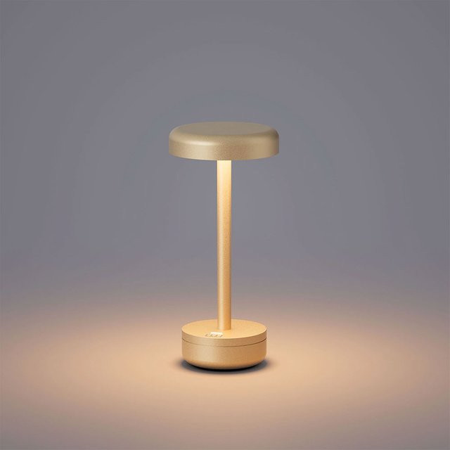 ELLE Decoration Iena LED-Akkuleuchte in Gold mit dimmbarer Touch-Funktion - Bild 1