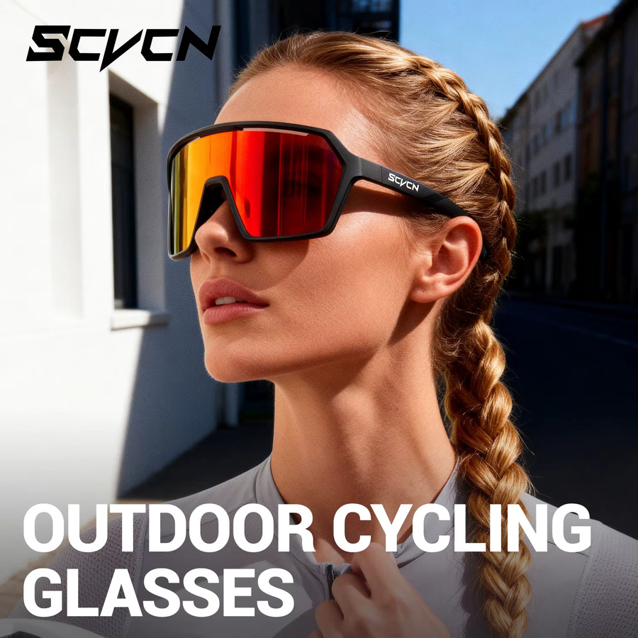 SCVCN Sportsonnenbrille, Vollrand, Black, Unisex, Kunststoff - Bild 2
