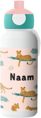 Mepal Trinkflasche Pop-up Leopard Multicolor mit individuellem Namen - Bild 1