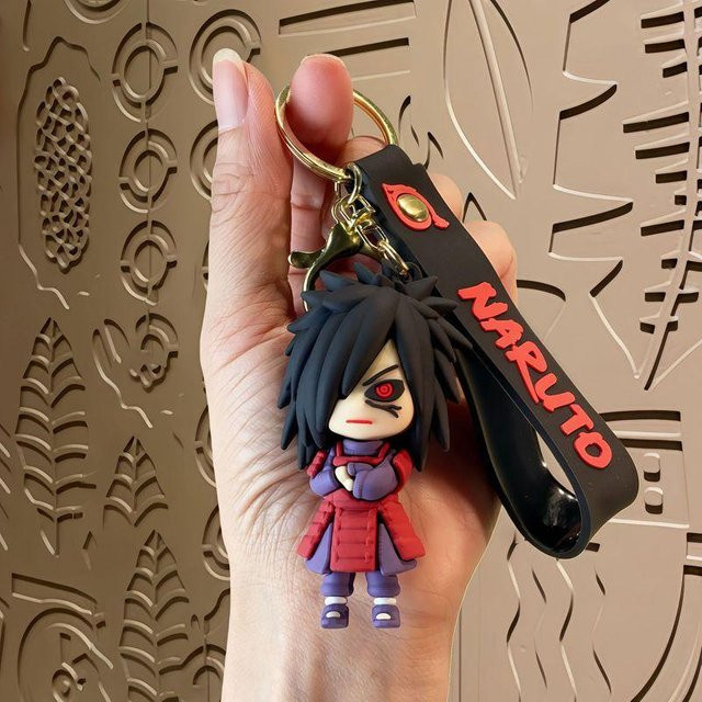 Fashnics Schlüsselanhänger Anime Naruto Actionfiguren, Schwarz, Unisex - Bild 1