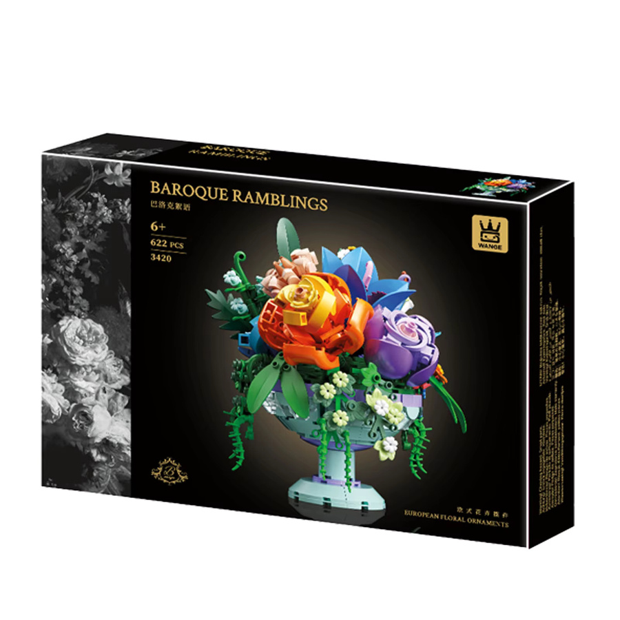 wishiot Barock Whispers Konservierte Blume, Bausteine Modell, 622 Teile, ab 6 Jahren - Bild 4