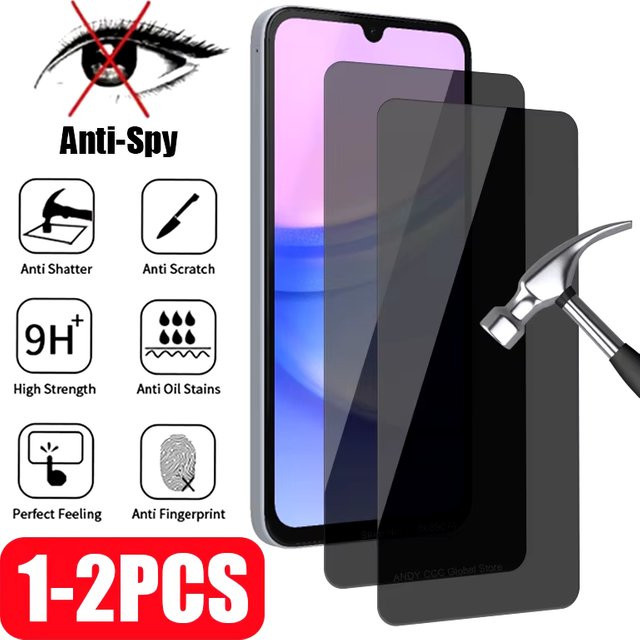 Xiaomi Sichtschutz-Panzerglas Displayschutzfolie in transparent für Redmi Note 15 14 13 Pro 5G 12 11 10 11S 4G 10S 15C 14C 13C 12C 10C A3 - Bild 1