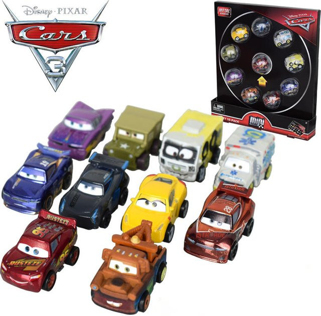 Disney Pixar Cars Mini Racers, Mini-Auto, 10er-Pack, ab 3 Jahren - Bild 1