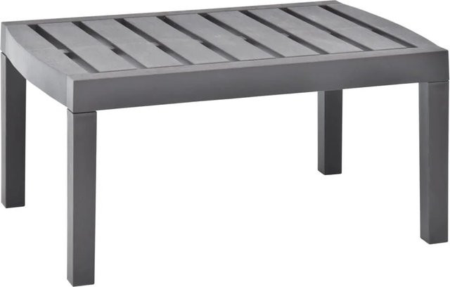 Furnicato Gartentisch aus Kunststoff in Mokka, B/T/H: 78 x 55 x 38 cm - Bild 1