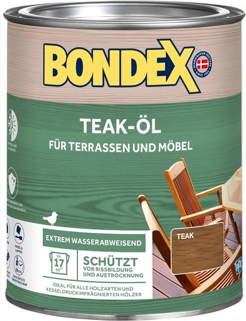 Bondex Teak-Öl mit UV-Schutz in Braun, 0,75 l - Bild 1