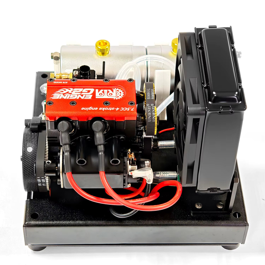 Goni Zweizylinder-Motormodell-Bausatz Wasserkühlung, G2-7,5cc, CNC Metall, Elektrischer Anlasser, Mechanisches DIY-Spielzeug - Bild 5