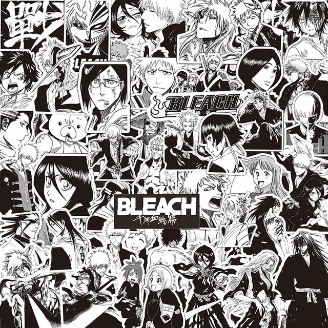 Bandai BLEACH Kurosaki Ichigo Aufkleber, Schwarz, Weiß, Bunt / Mehrfarbig - Bild 1
