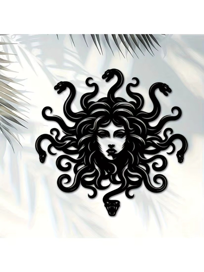 CIFBUY Medusa Metallwandkunst Spukhaus in Schwarz im Gothic-Stil - Bild 6