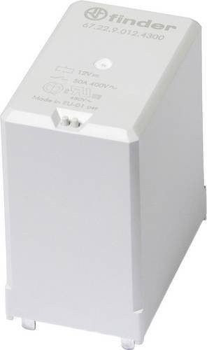 Finder Printrelais 67.22.9.012.4300 in Weiß, 12 V/DC, 50A, 2 Schließer - Bild 1