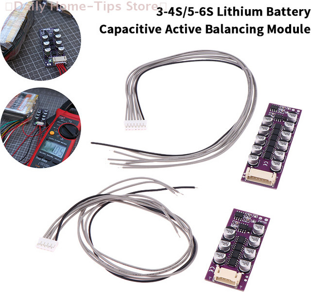 Aktiver Lithium-Batterie-Zellenausgleich mit hoher Präzision und geringer Wärmeentwicklung für 3S bis 6S Konfigurationen, 1,2A Kapazitiv - Bild 1