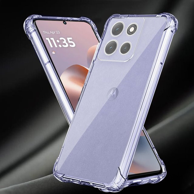 Transparentes Silikon-Schutzcover für Motorola Moto G86 Power, G67 Power, G56 und G06 mit Airbag-Schutzfunktion - Bild 1