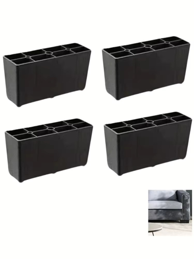 HACTIVOL 4er-Set Möbelbeine aus Kunststoff in Schwarz Matt für Sofa, Bett und TV-Ständer - Bild 6