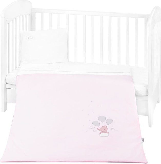 Kikkaboo Babybettwäsche Set Dream Big 5-teilig aus 100 % Baumwolle in Pink, Decke B: 135 cm, T: 95 cm, Kissen B: 45 cm, T: 35 cm - Bild 1