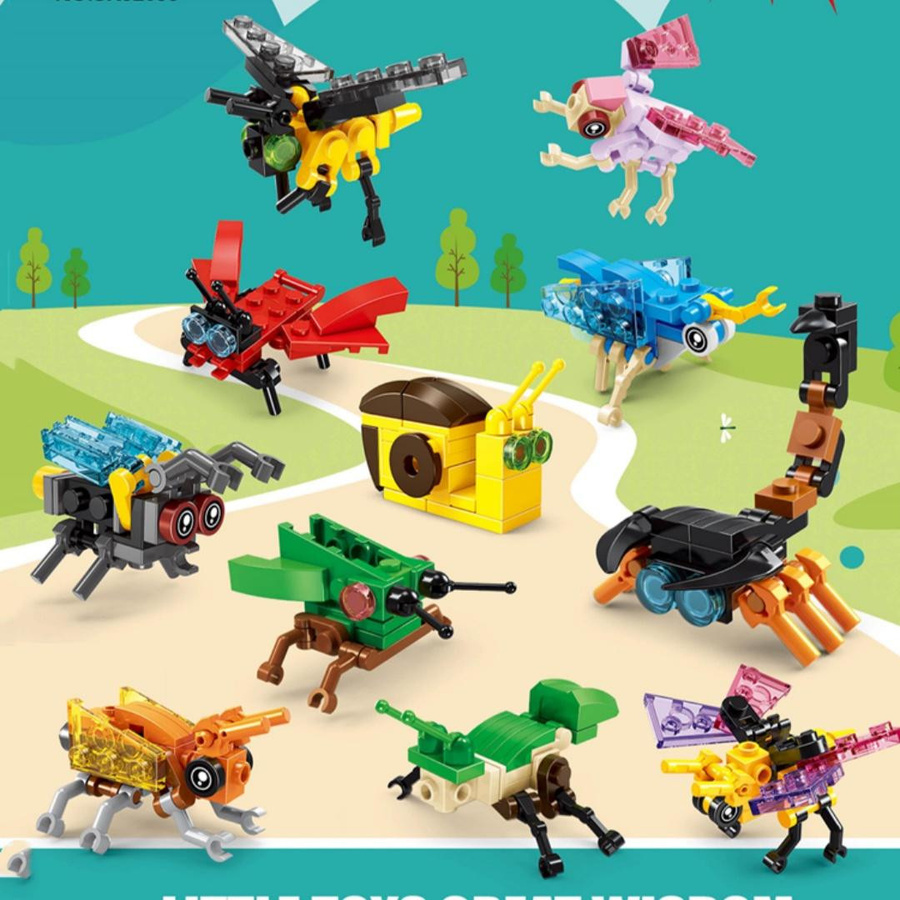 Yiran toy 1 Insekten Tiere Figuren Mini Skorpion Bausteine 12-teiliges Set - Bild 4