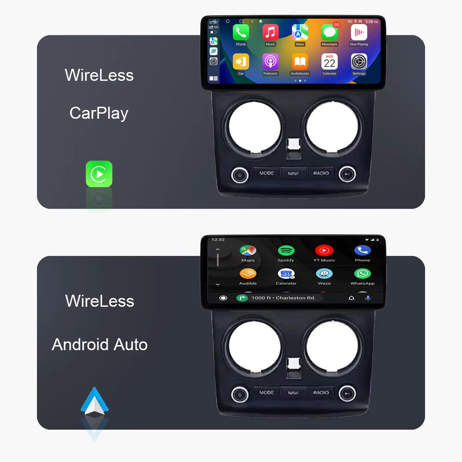 Sadocom Android 14 Autoradio mit 12,3 Zoll Display, 12GB RAM + 256GB Speicher, Carplay, GPS und WIFI für Nissan Qashqai J10 (2007-2015), Schwarz - Bild 3