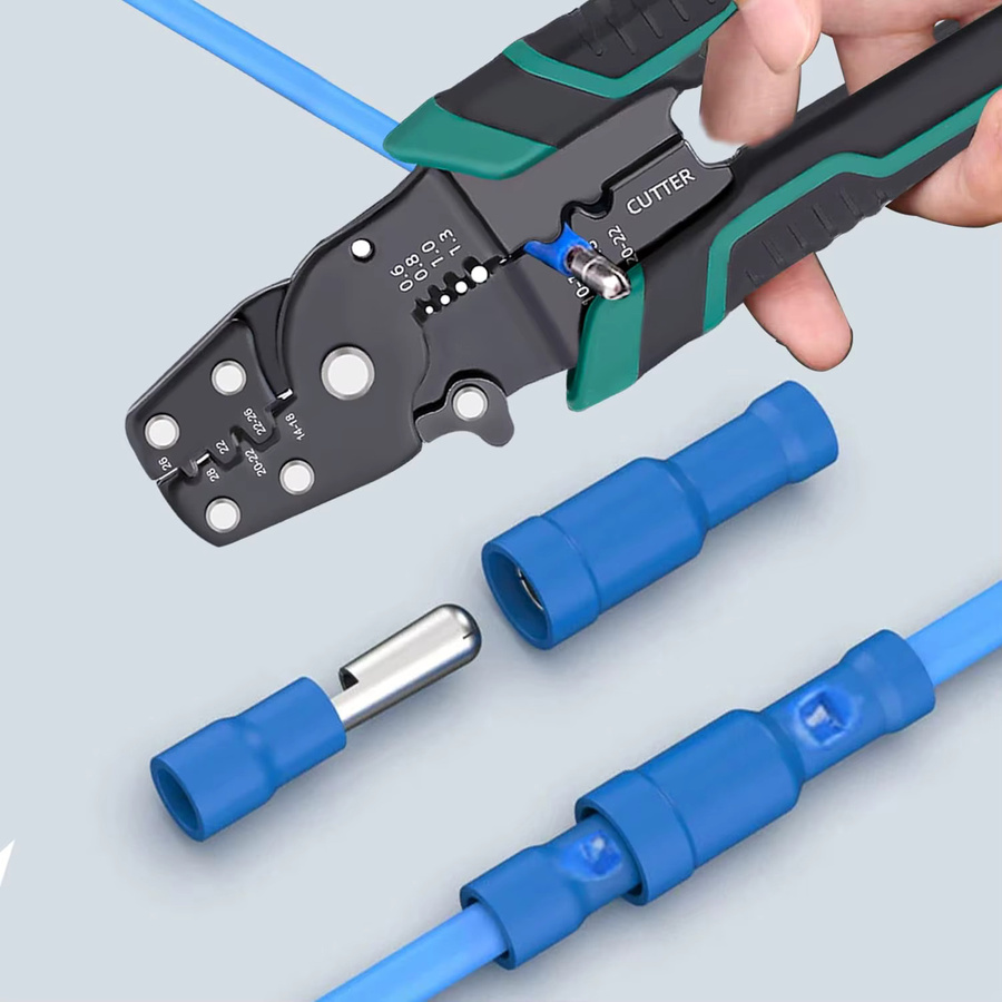AOKIN Bullet-Steckverbinder Set 100 Stück, Blau, männlich und weiblich, 16-14AWG für Automobil, Boot und Industrie - Bild 2
