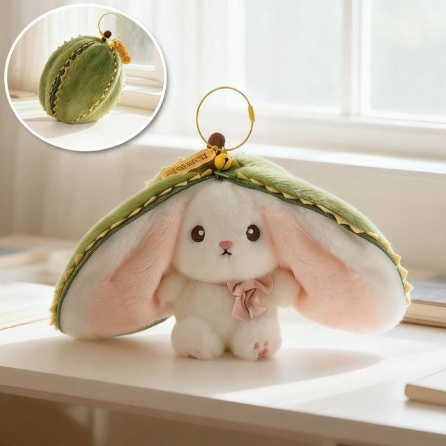 Yiran toy Frucht-Hase Plüschtier, Weiche Puppe, 13cm, ab 14 Jahre - Bild 1