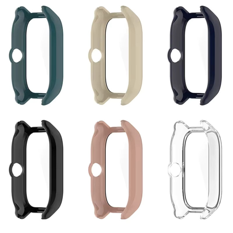 Schützendes Glasgehäuse in Grün für Amazfit GTS 4 und GTS 4 Mini mit Displayschutzfolie - Bild 3