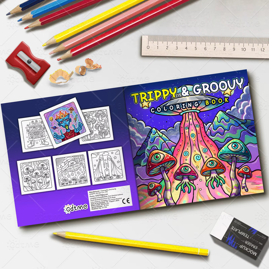 TRIPPY & GROOUY Malbuch, mit Kühnen und Einfachen Mustern, für Erwachsene - Bild 3
