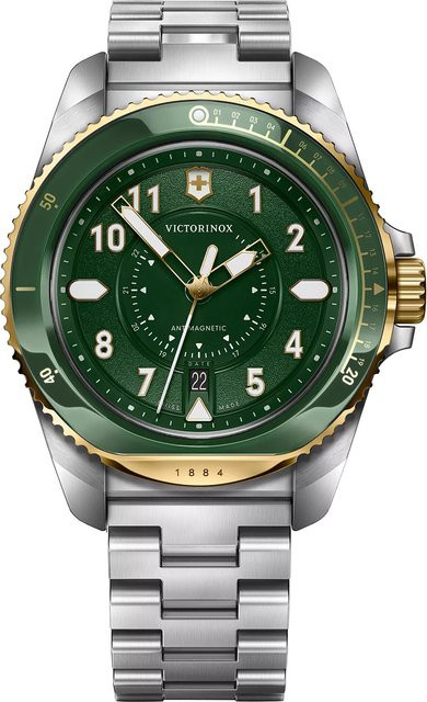 Victorinox Herrenuhr Journey 1884, Quarz, Edelstahl, 43 mm, Grün, 20 ATM - Bild 1
