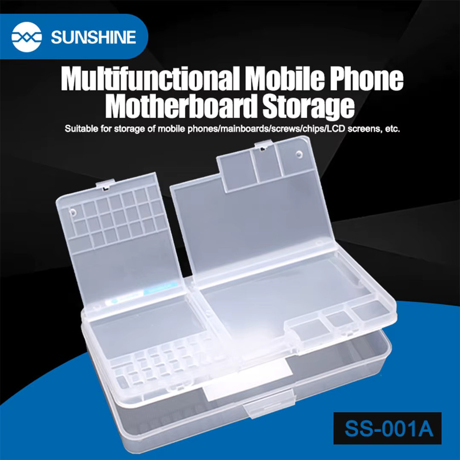 TOOKKS Multifunktionale Aufbewahrungsbox für Handy-Reparatur und Motherboard-Kleinteile, 6er-Set, transparent - Bild 2