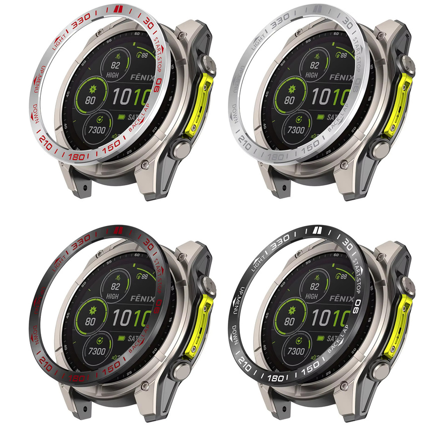Metallrahmenring für Garmin Fenix 8, Edelstahl, Silber, Unisex - Bild 5