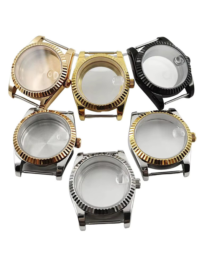 HUANXIAO Uhrengehäuse, PVD Schwarz, Saphirglas, 36mm/40mm - Bild 4
