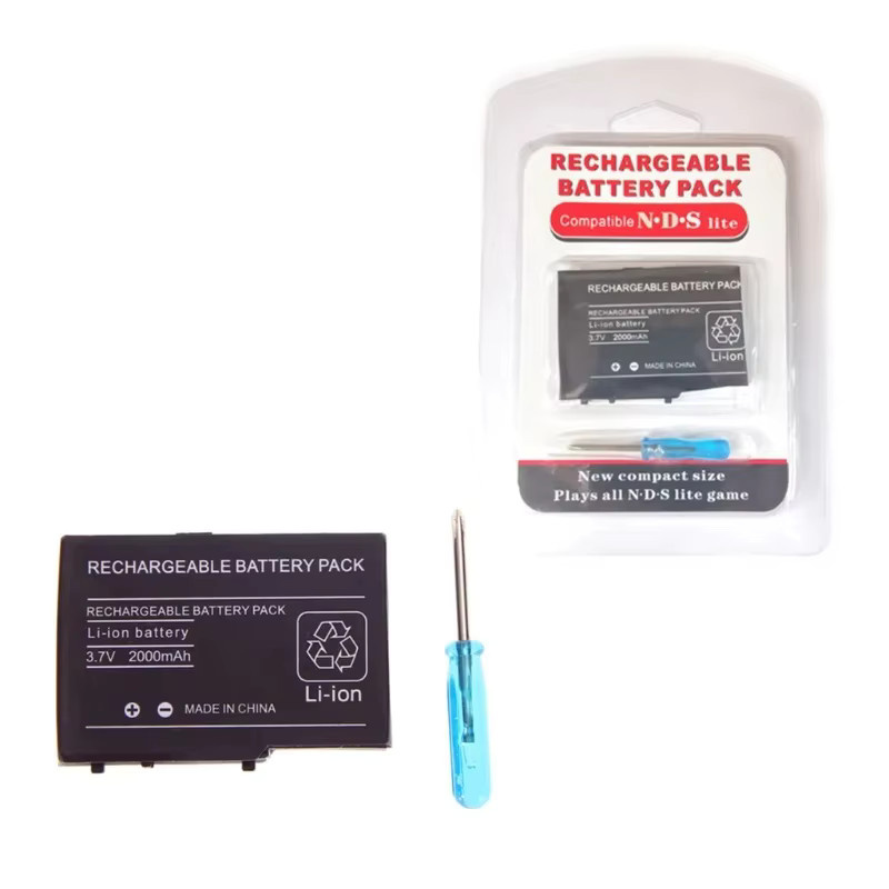PURFIELD Ersatzakku für Nintendo DS Lite, 2000mAh 3,7V Li-Ionen-Akku in Schwarz inklusive Mini-Schraubendreher-Set - Bild 3