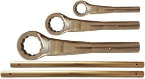 KS Tools BRONZEplus Zugringschlüssel-Satz 18-teilig aus Aluminium-Bronze in Gold - Bild 1