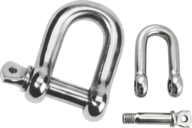 lekefever D-Schäkel aus 304 Edelstahl in Silber für Schwerlast-Rigging, Abschleppen und Befestigung von LKW-Anhängern - Bild 1