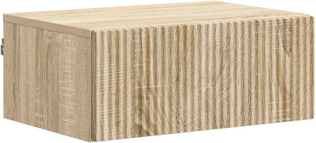 vidaXL Wandmontierter Nachttisch in Sonoma-Eiche, modern, B/T/H: 49 x 34,5 x 20 cm - Bild 1