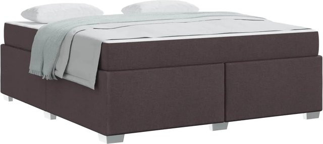 vidaXL Bettrahmen mit Matratze in Braun aus Stoff, B/T: 180 x 200 cm - Bild 1