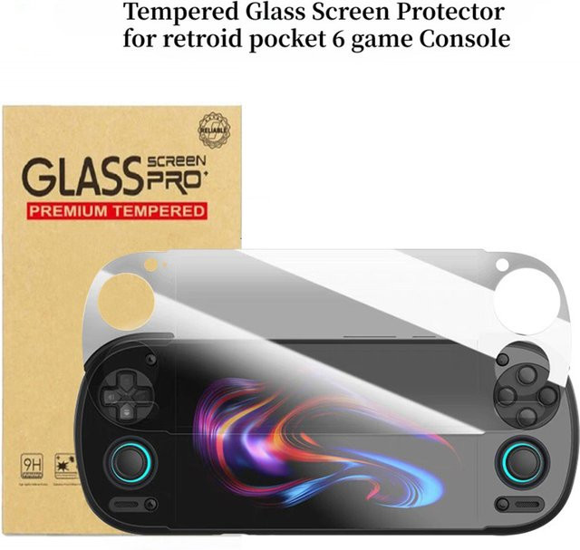 APWIKOGER HD-Folien-Schutzaufkleber für Retroid Pocket 6 Handheld-Spielekonsole, transparent, kratzfest und mit vollständiger Abdeckung - Bild 1