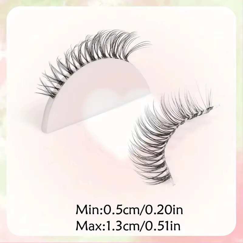 LIMEIKAI Wimpern, 20 Paar, Transparent, D-Curl, 6-15 mm, Unisex - Bild 2