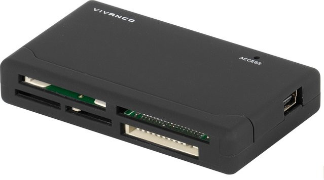 Vivanco USB Multi Cardreader mit USB-A Anschluss in Schwarz - Bild 1