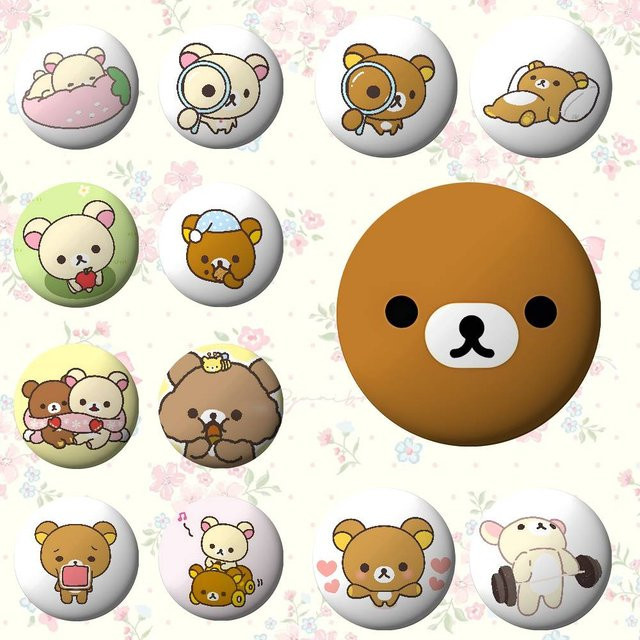 R-Rilakkuma-S Anstecknadeln, Metall, Unisex - Bild 1