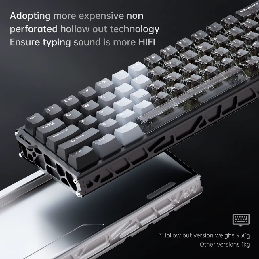 AJAZZ ALUX60 Rapid-Trigger Gaming-Tastatur mit Hall-Effekt Magnetischen Schaltern in Rot und 8K Polling-Rate - Bild 2