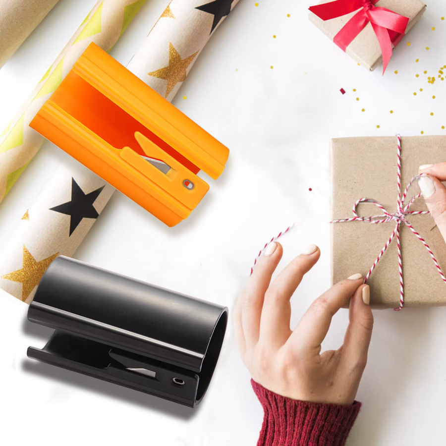HORN Geschenkpapier-Schneider mit verschiebbarer Klinge in Orange/Schwarz - Bild 3