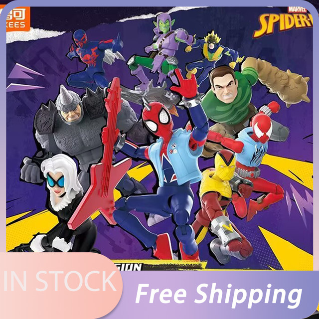 Blokees Marvel Hobie Brown Spider-Man Green Goblin Sandman Electro Shocker Spider-Man 2099, Action Figur, Einzelfigur - Bild 1