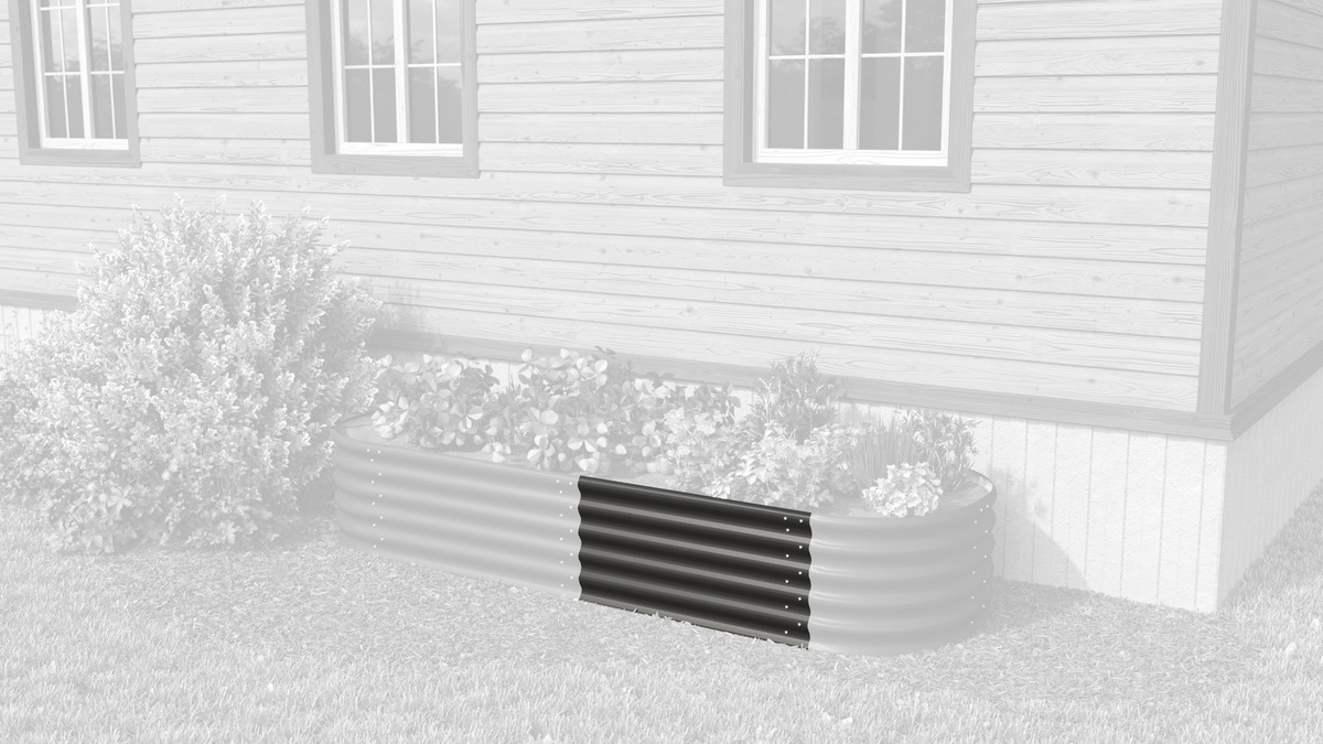 Vitavia Hochbeeterweiterung Stretched 401 aus Zincalume in Schwarz, Breite: 80 cm, Tiefe: 40 cm - Bild 3