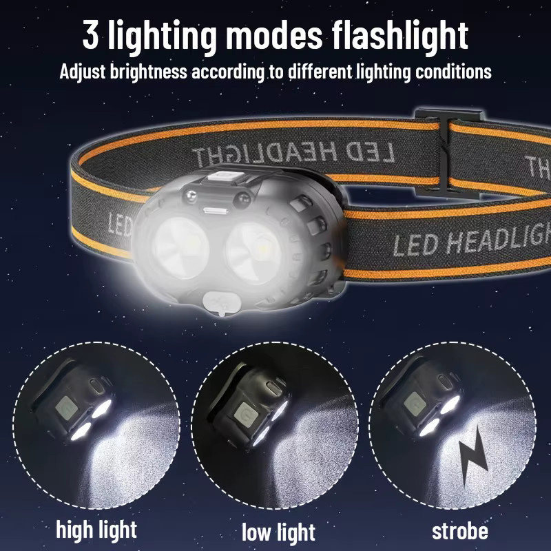 Heinast LED COB Sensor Scheinwerfer wiederaufladbar wasserdicht in Schwarz - Bild 2