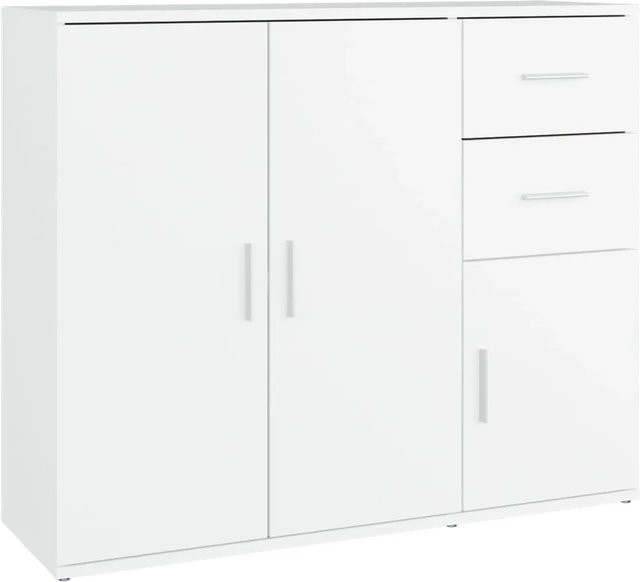 vidaXL Sideboard Weiß aus Holzwerkstoff B/T/H: 91 x 29,5 x 75 cm - Bild 1